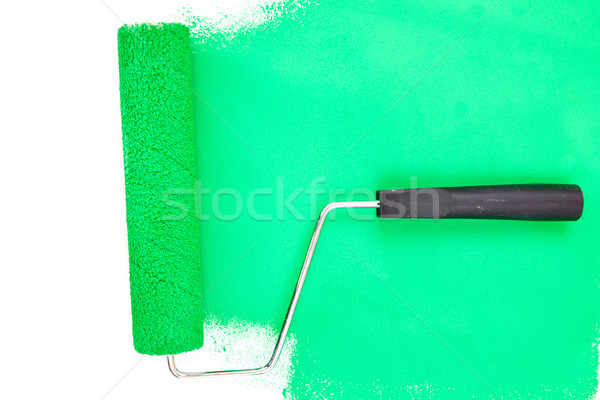 Horizontal green brush stroke against a white background Stock photo © wavebreak_media