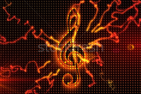Digital erzeugt Musik orange Party Stock foto © wavebreak_media