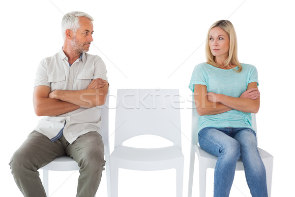 Stock photo: Unhappy couple not speaking to each other 