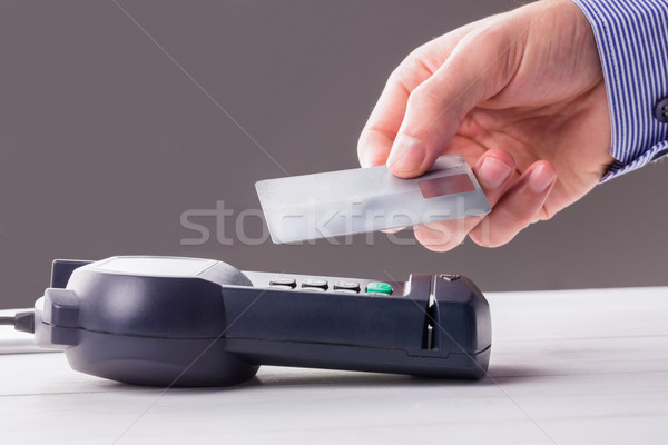 Hombre tarjeta expreso gris negocios Foto stock © wavebreak_media