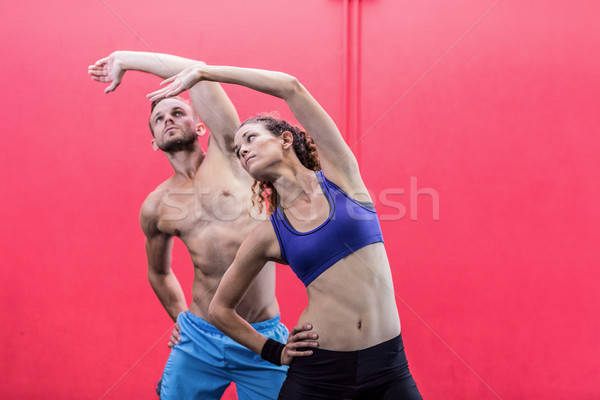 Muscular casal brasão retrato mulher Foto stock © wavebreak_media