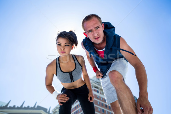 Portrait of a couple preparing to parkour Stock photo © wavebreak_media