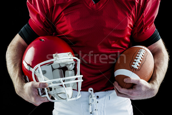 Foto stock: Americano · futbolista · casco · fútbol · fondo