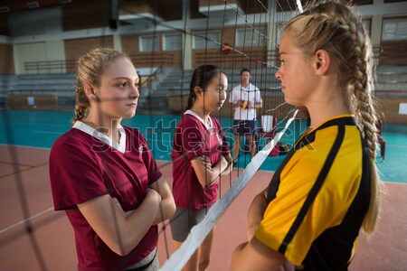 Coach volleyball joueurs Homme tribunal [[stock_photo]] © wavebreak_media