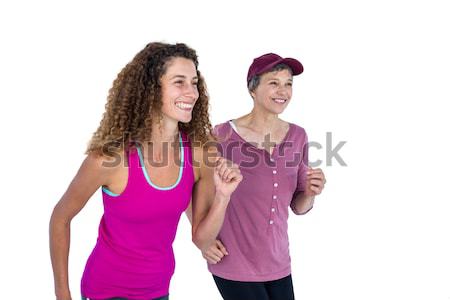 Stockfoto: Vastbesloten · vrouwen · jogging · witte · vrouw · fitness