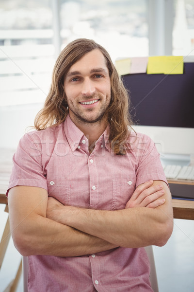 Porträt Hipster Computer Schreibtisch Büro Business Stock foto © wavebreak_media