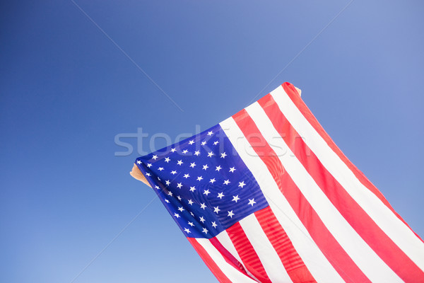 Senior man holding american flag Stock photo © wavebreak_media