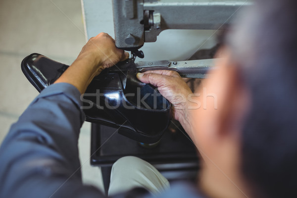 Shoemaker using sewing machine Stock photo © wavebreak_media