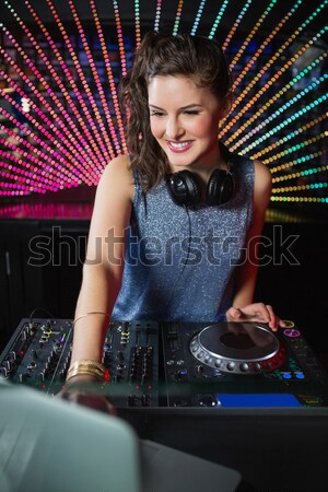 Bella femminile giocare musica ritratto discoteca Foto d'archivio © wavebreak_media