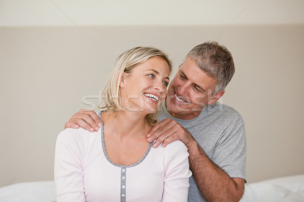 Foto stock: Hombre · masaje · esposa · feliz · belleza · relajarse