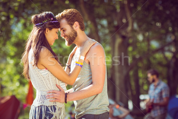 [[stock_photo]]: Couple · souriant · autre · festival · de · musique · homme