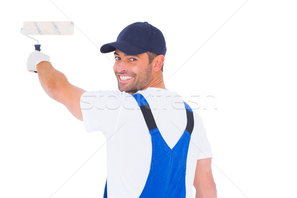Portret klusjesman verf achteraanzicht man werken Stockfoto © wavebreak_media