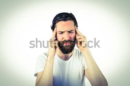 Gut aussehend Hipster Kopfschmerzen Gesundheit Kopf Denken Stock foto © wavebreak_media