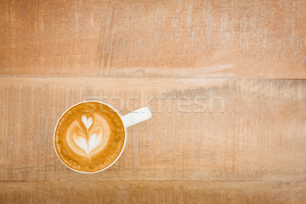 Stock photo: View of a heart composed of coffee