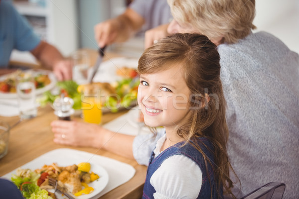 Ragazza felice colazione famiglia casa di famiglia casa amore Foto d'archivio © wavebreak_media