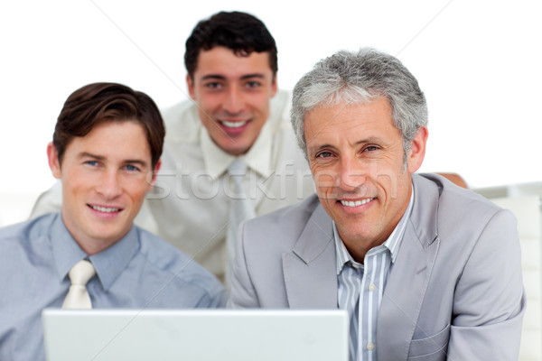 Werken computer kantoor laptop toetsenbord Stockfoto © wavebreak_media