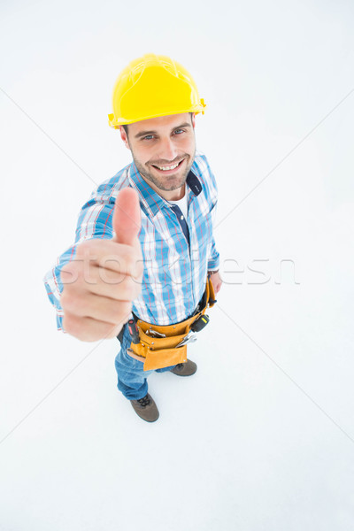 Feliz carpinteiro retrato em pé Foto stock © wavebreak_media