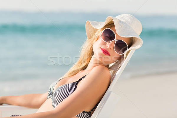 Zdjęcia stock: Piękna · plaży · kobieta · szczęśliwy