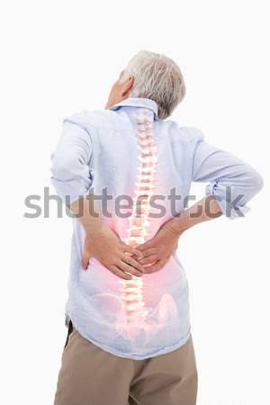 Highlighted spine of man with back pain Stock photo © wavebreak_media