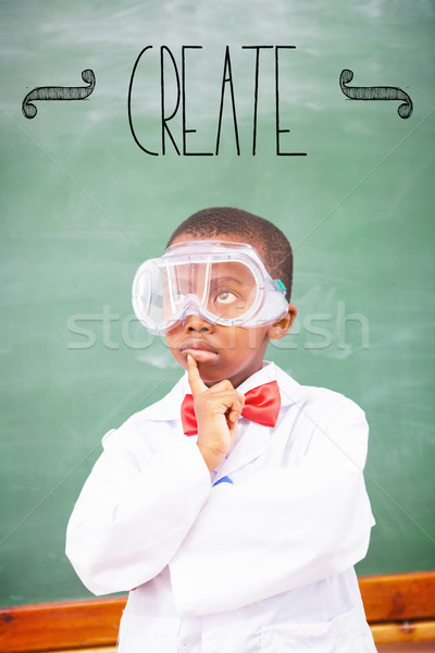 Zamyślony chemia dziecko myślenia Zdjęcia stock © wavebreak_media