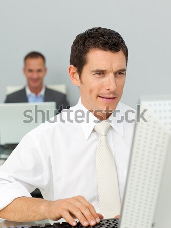 Stock photo: Close-up of a couple having a row