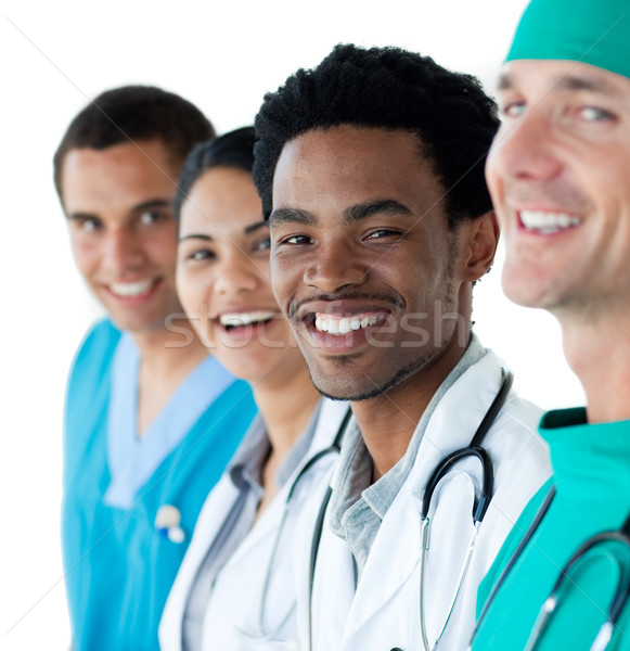 Młodych medycznych ludzi biały uśmiechnięty kamery Zdjęcia stock © wavebreak_media