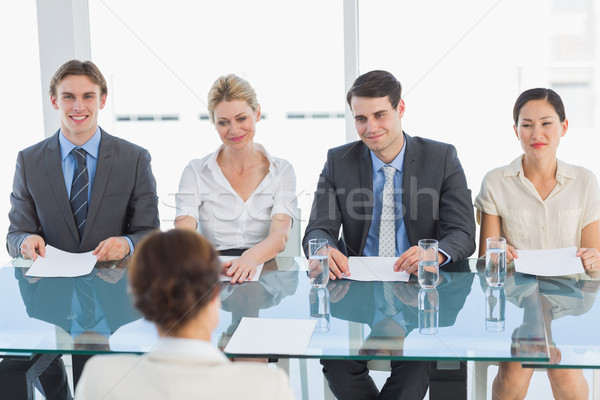 Stockfoto: Kandidaat · sollicitatiegesprek · kantoor · business · water · man