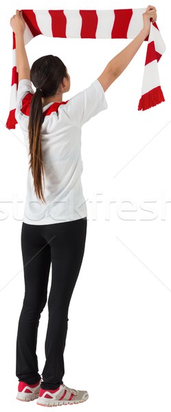 Football fan waving red and white scarf Stock photo © wavebreak_media