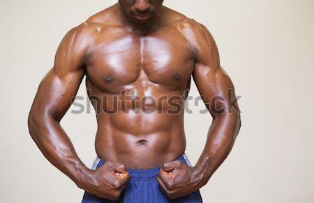 Sin camisa muscular hombre blanco toalla Foto stock © wavebreak_media