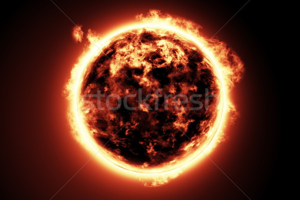 Groß Feuer Ball Sonne digital erzeugt Stock foto © wavebreak_media