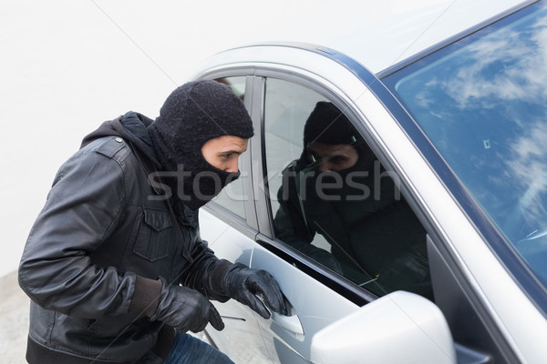 Tolvaj autó ajtó férfi biztosítás kesztyű Stock fotó © wavebreak_media