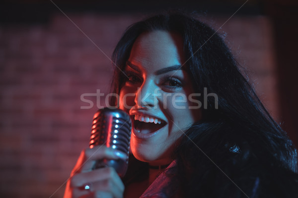Сток-фото: портрет · женщины · певицы · ночном · клубе