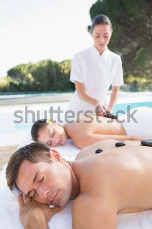 Kobieta miodu masażu masażysta basen kwiat Zdjęcia stock © wavebreak_media