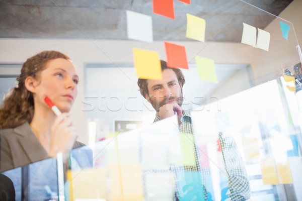 Nachdenklich Geschäftsleute Büro Frau Mann Geschäftsleute Stock foto © wavebreak_media