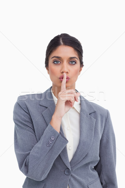 женщины молчание белый Сток-фото © wavebreak_media