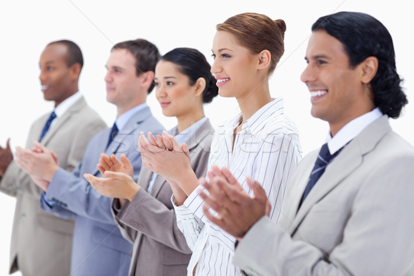 [[stock_photo]]: Gens · d'affaires · souriant · accent · première