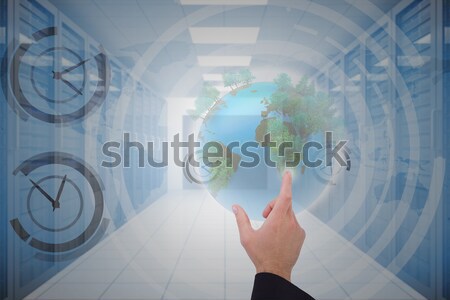 Verkoper Blauw wereldkaart illustratie collega's Stockfoto © wavebreak_media