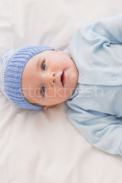 Niewinny baby hat bed Zdjęcia stock © wavebreak_media