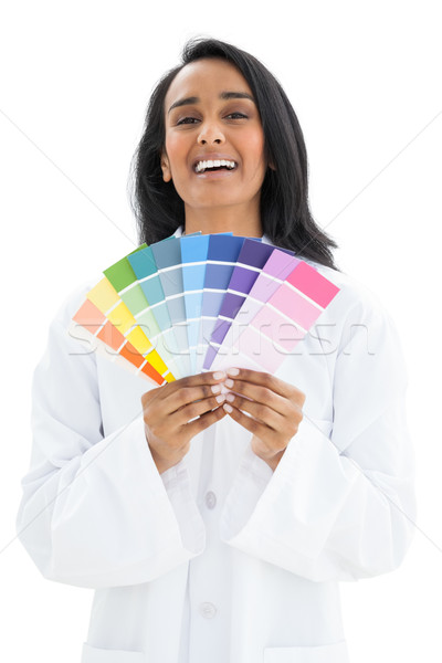 Portrait of a woman with paint samples Stock photo © wavebreak_media