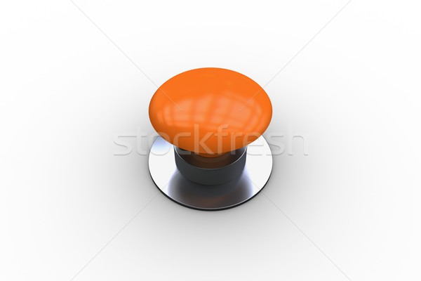 Stock foto: Digital · erzeugt · glänzend · orange · Taste