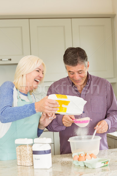 Happy mature couple baking together Stock photo © wavebreak_media
