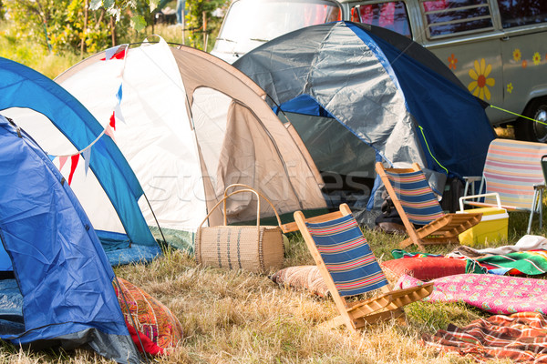 Leer Campingplatz Musik-Festival Gitarre Sommer Stock foto © wavebreak_media