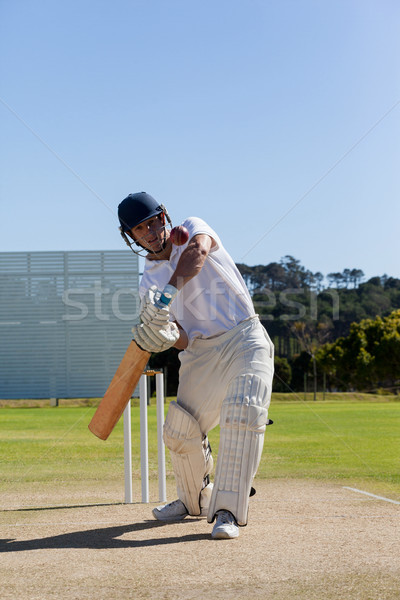 Confident player playing cricket on field Stock photo © wavebreak_media