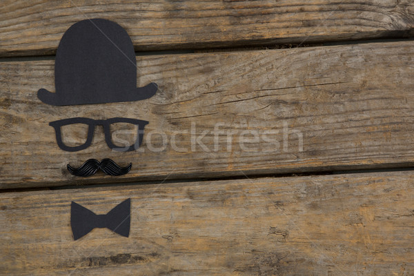 Overhead view of anthropomorphic face on table Stock photo © wavebreak_media