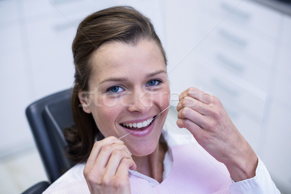 Vrouwelijke patiënt tanden tandheelkundige kliniek vrouw Stockfoto © wavebreak_media