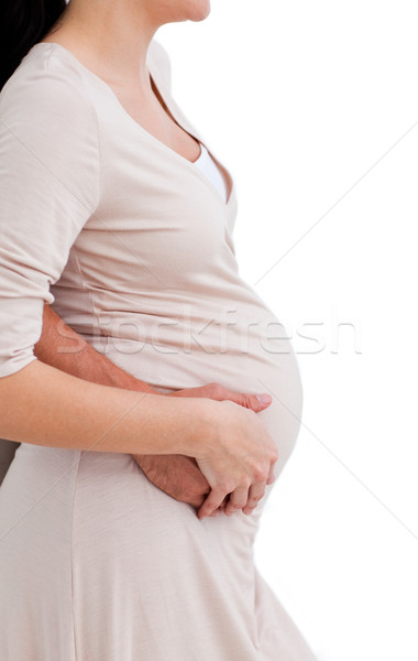 Gyönyörű terhes nő fehér család baba férfi Stock fotó © wavebreak_media