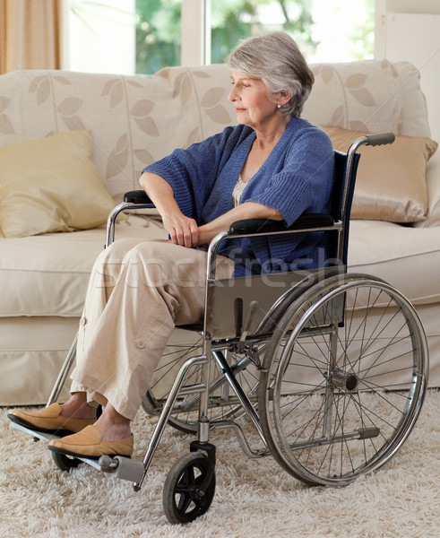 Retired woman in her wheelchair Stock photo © wavebreak_media