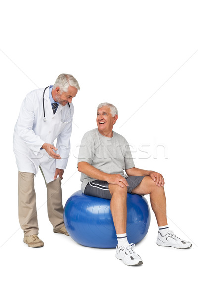 Männlich Therapeut schauen Senior Mann sitzen Stock foto © wavebreak_media