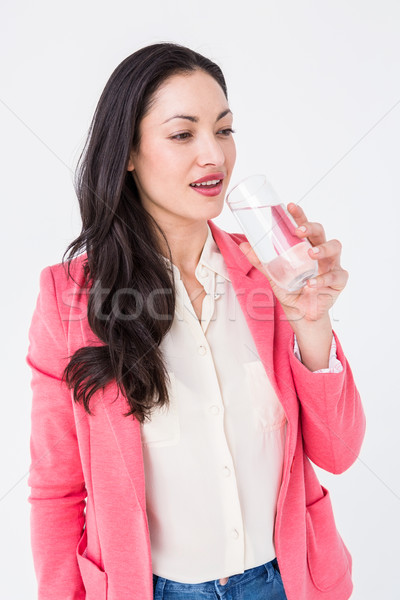 Güzel esmer içme suyu beyaz kadın su Stok fotoğraf © wavebreak_media