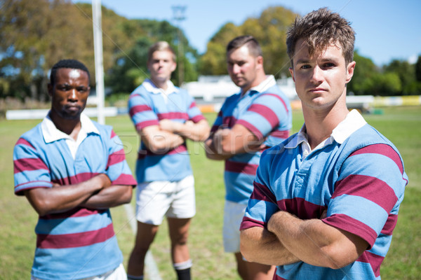 Portrait joueurs permanent herbeux domaine [[stock_photo]] © wavebreak_media